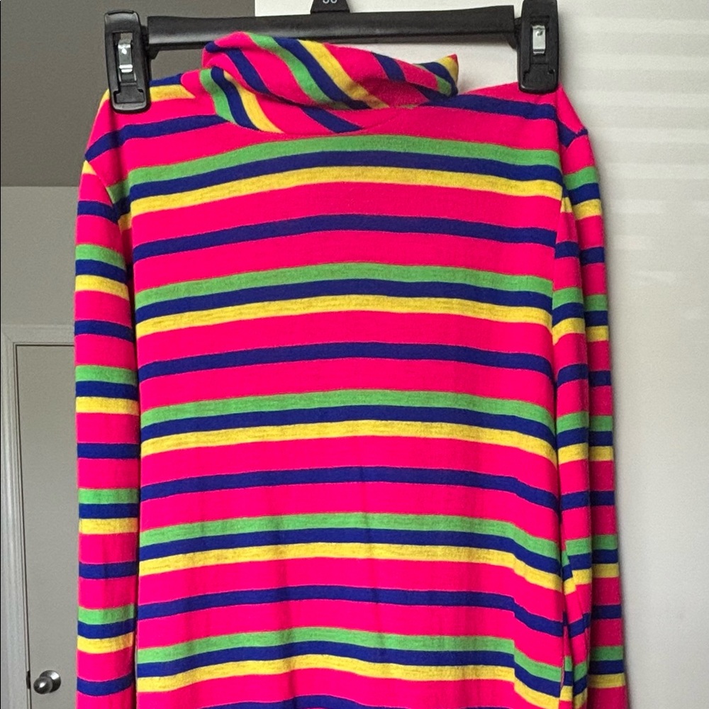 Vintage Neon Striped Dress